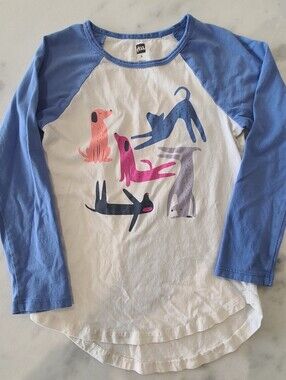 Tea Collection Yoga Dogs Graphic Raglan Tee
